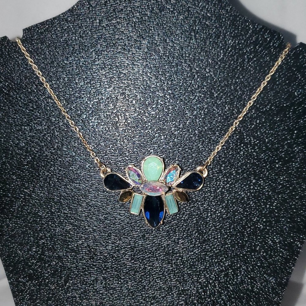 Bella Jack Gold Tone Necklace with Rhinestones